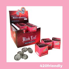 420friendly "BLACK LEAF"  ステンレスボウルストレーナー | 12.7mm ( 3個セット )