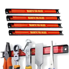 マグネットツールバー ツールホルダー マグネットツールホルダー マグネットバー マグネット 強力 ツール 工具箱 (4PCS12inch) [4PCS12inch]のサムネイル