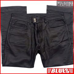 WILDONS LEATHER ウィルソンズレザー レザーパンツ W34 本革 黒 革パンツ 本皮 レザーパンツ_ウエスト83cmから87cm一覧←SEULB屋着古← TY3648