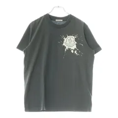MONCLER (モンクレール) MAGLIA MANICHE CORTE SS T-SHIRT フロントプリント クルーネック半袖Tシャツカットソー グレー I10938C00016 829HP