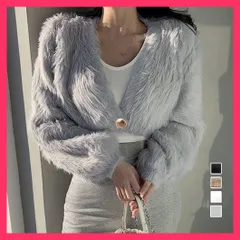 【スタッフおすすめ！】 ファーコート フェイクファー ショート丈 ファーアウター大人/冬服ガーリー高見え/パーティー 結婚式 レディース おしゃれ エコファー ジャ おすすめ おしゃれ　かわいい　人気 6XINANYT-015