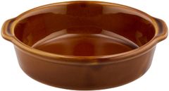 新品 萬古焼 三陶(Santo) オーブン対応 グラタン皿 ココット 丸型 アメ 直径約16cm 食器 陶器 電子レンジ対応 日本製 17220