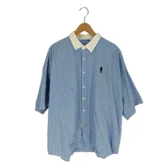 ユーエスポロアッスン U.S.POLO ASSN 別注 ワンポイント刺繍ロゴ オーバーサイズ レギュラーカラーシャツ メンズ import：L 