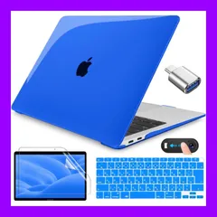 CISSOOK MacBook Pro 13 インチ M2 ケース ブルー 透明 2023 2021 2020年 改良新型 シェルカバー M2 A2338 M1 A2251 A2289 モデル 対応 おしゃれ 濃い青 薄型 耐衝撃 軽量 ver 付き 454