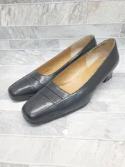 ◇ TRUSSARDI トラサルディ パンプス サイズ24.5㎝ ブラック レディース P  【1408200004771】