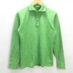 G■アディダス/adidas GOLF 長袖ポロシャツ/ゴルフウェア【M】緑/men's/40【中古】■