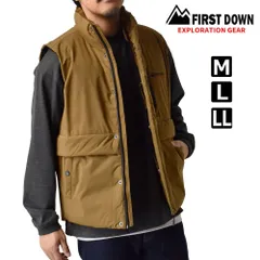 FIRST DOWN EX 《34ベージュ》 新品 未使用 ファーストダウン EX 中わたベスト 超防寒 アウトドア 裏地アルミ 【B4A】 ファッション