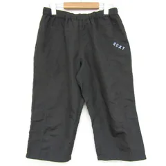 ロキシー ハーフパンツ ワンポイントロゴ ウエストゴム 無地 ボトムス レディース Lサイズ ブラック ROXY 【中古】