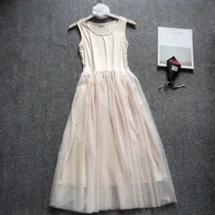 ☆ ベージュ ☆ タンクトップ ☆ チュールワンピース natuop03 チュールワンピース レディース ロング フレア キャミソールワンピ インナーワンピース ペチワンピース インナー フレアスカート ワンピース チュール マキシワンピ