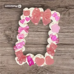 【ハンドメイド】硬質カードケースデコ ホイップ デコ B8 ピンク③