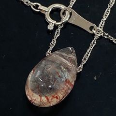 pt850 プラチナ 天然スーパーセブン　4.3ct スクリューチェーンネックレスのサムネイル