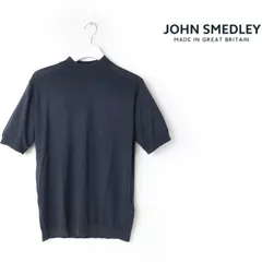 新品 JOHN SMEDLEY ジョンスメドレー ARBER 半袖 モックネック ニット Tシャツ ニットセーター 英国製 M -045