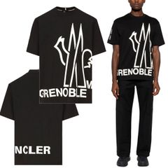 215 MONCLER GRENOBLE モンクレール グルノーブル 8C00007 83927 ブラック Tシャツ クルーネック 半袖