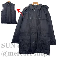 美品 アクアスキュータム ダウンライナー付き ジャケットコート ブルゾン フードブラックＬ