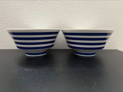 【ペアセット】美濃焼　ブルーライン ラーメン鉢