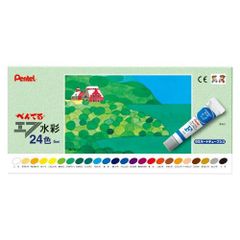 【全国送料無料】 絵具　絵の具　ぺんてる エフ水彩　ラミチューブ　２４色 WFR-24　郵便受けにお届け