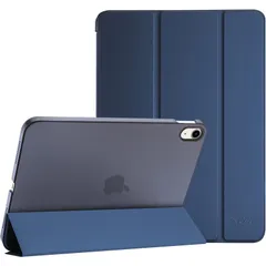 【特価セール】10.9 2022 (A2696 ケース A2757 第10世代 A2777) 三つ折りスタンド iPad スマートカバー オートスリープ対応 ProCase 半透明背面カバー（ネイビー）