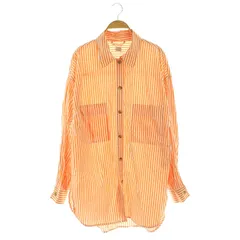 アングリッド UNGRID ストライプルーズシャツ 長袖 オーバーサイズ F オレンジ /MY ■OS
