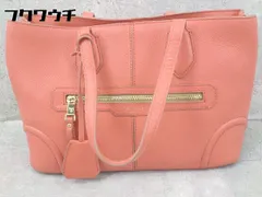 ■ ◎ VACCHETTA TOPKAPI ヴァケッタ トプカピ ロゴ ポーチ付 ハンド トート バッグ オレンジ レディース  【中古】 【1101210003054】