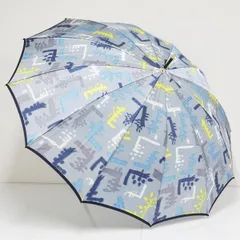 傘 新潟オーロラ USED美品 ブルー系 甲州ほぐし織り 12本骨 カーボン骨 軽量 日本製 多間 55cm S1463