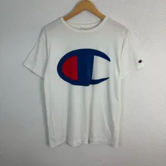 Champion チャンピオン Tシャツ ビッグロゴ プリント シングルステッチ ホワイト Sサイズ メンズ 古着 アメカジ ストリート