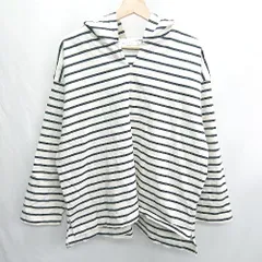 ◇ ⊇ AMERICAN HOLIC アメリカン ホリック ボーダー柄 長袖 カットソー サイズM アイボリー系 レディース E  【1501160030511】