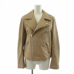 スローブ イエナ SLOBE IENA  レザージャケット ライダース アウター 羊革 本革 F ベージュ 17011912731010 /NQ