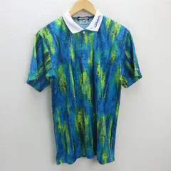 G■バタフライ/ButterFly 卓球ウェア/半袖ドライポロシャツ【L】青/MENS/94【中古】■