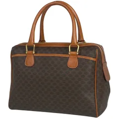 セリーヌ CELINE マカダム柄 ハンドバッグ ミニ ボストンバッグ ハンドバッグ コーティングキャンバス ブラウン レディース 【中古】