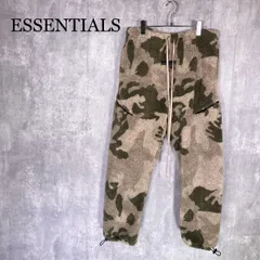 ESSENTIALS ボア フリース パンツ カモフラージュ サイズS