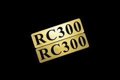 EEE-918-1 RC300 金黒 アクリル2層 ステッカー レクサス Fスポーツ FRD モデリスタ WALD カスタム 前期 後期 2枚1セット
