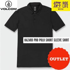 【ムラスポ公式】VOLCOM　HAZARD PRO POLO SHORT（ブラック）　メンズ　半袖ポロシャツ　ゴルフウェア　新入荷