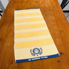 【新品】ジブリ となりのトトロ「デニムステッチ」フェイスタオル 約縦34×横75cm