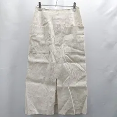 ◇ Θ URBAN RESEARCH ROSSO フロントスリット ジッパー ロング ストレート スカート サイズ 38 ホワイト系 レディース E  【1502030047172】