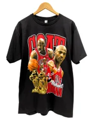 THREADS ON DEMAND (スレッドオンデマンド) JORDAN マイケルジョーダン MJ GOAT フォトTシャツ 半袖 L ブラック 黒 メンズ/028