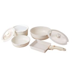 ♪新品＆未使用＆未開封♪ フライパン セット ih 8点 IH～ガス火対応 取っ手が取れる 卵焼き器 ソースパン 蓋付き 簡単調理 お弁当 鍋 軽い キッチン用品 手入れ簡単 passo-egg202620-set8