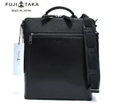未使用級　FUJITAKA フジタカ　レザー　ショルダーバッグ　黒 レザーショルダーバッグ ヨコ型 / FUJITAKA（フジタカ）公式 / 本革