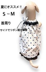 ハンドメイド犬服☆ドット柄キャミソールワンピース2