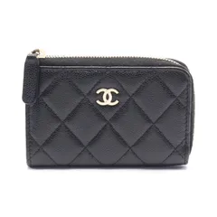 シャネル CHANEL コインケース マトラッセ ブラック キャビアスキン(グレインドカーフ) マトラッセ コインケース レディース Used A