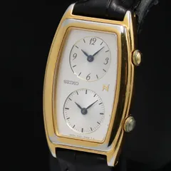 稼働 セイコー クオーツ 1E20-598A オーバル コンビ レディース