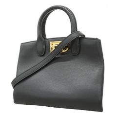 サルヴァトーレ・フェラガモ(Salvatore Ferragamo) サルヴァトーレフェラガモ ハンドバッグ ガンチーニ レザー ブラック レディースのサムネイル