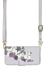 iPhone 16 ケース 手帳型 アイフォン16 スマホケース スマホショルダー レザー ストラップ 猫 ネコ ねこ 花柄 お花 フラワー 人気 ピンク 調節可能 130cm  カラー03