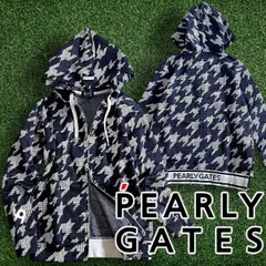 PEARLY GATES パーリーゲイツ ゴルフ 日本製 モノフィラエアクッション フルジップ フーディ パーカー ジャケット ゴルフウェア レディース 055-2262902 定価3.5万 ダークネイビー ブラック ホワイト  ▲039▼50214w02