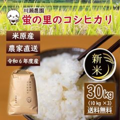 ◎新米◎【蛍の里のコシヒカリ】30㎏　令和6年産　一等米　送料無料
