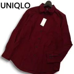 【新品 未使用】 UNIQLO ユニクロ 秋冬 長袖 フランネル シャツ Sz.L　メンズ