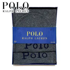 送料無料 メンズ レディース マフラー グレー Polo Ralph Lauren ポロ ラルフローレン 日本未入荷”ポロラルフローレンPoloロゴマフラー&ニットキャップセット po499