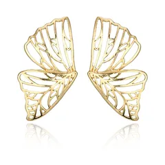 バタフライ ピアス ゴールド レディース 蝶 綺麗 お洒落 大人 大ぶり ゴージャス カジュアル イベント 贈り物 贈りもの 新品