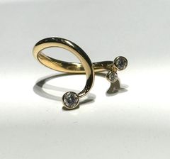 小寺智子 K18 ダイヤ0.16ct リング