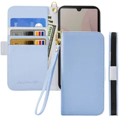 ALSDKEZI Sharp AQUOS sense7 ケース 手帳型 シャープ アクオス sense7 SH-53C docomo/SHG10 au 用 カバー 人気おしゃれ財布型カード収納 携帯ケース ライチ柄高質PUレザー 良い触り心地のサムネイル