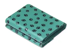 《期間限定SALE》《送料無料＆税込価格》《新品未使用》《数量限定》《特別価格》RED CROW -レッドクロウ-！鹿革！漆付け！牛革！肉球柄！日本製！印伝！MINI！三つ折りモデル！極小！コンパクトショートウォレット　IDMW-NS　緑/黒